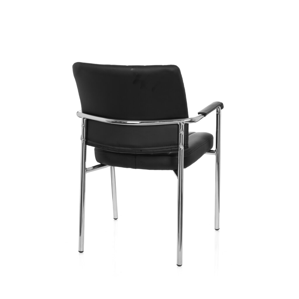 Produktabbildung Nr. 6: hjh OFFICE Konferenzstuhl / Besucherstuhl / SOMOS V PU, schwarz