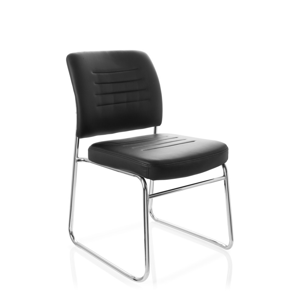 Produktabbildung Nr. 2: hjh OFFICE Konferenzstuhl / Besucherstuhl / TONSO V Kunstleder, schwarz