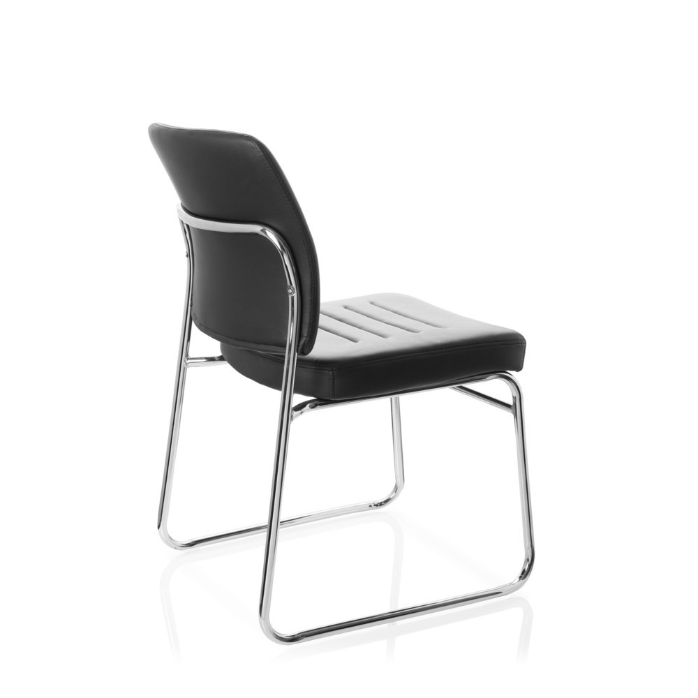 Produktabbildung Nr. 4: hjh OFFICE Konferenzstuhl / Besucherstuhl / TONSO V Kunstleder, schwarz
