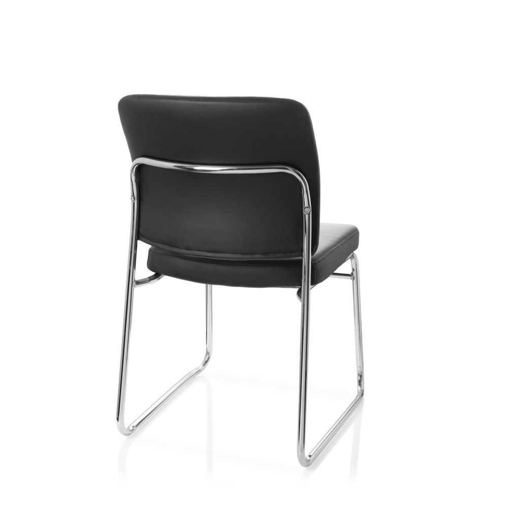 Produktabbildung Nr. 6: hjh OFFICE Konferenzstuhl / Besucherstuhl / TONSO V Kunstleder, schwarz