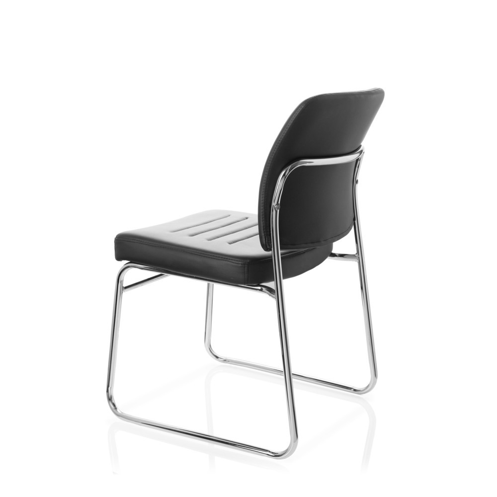 Produktabbildung Nr. 8: hjh OFFICE Konferenzstuhl / Besucherstuhl / TONSO V Kunstleder, schwarz