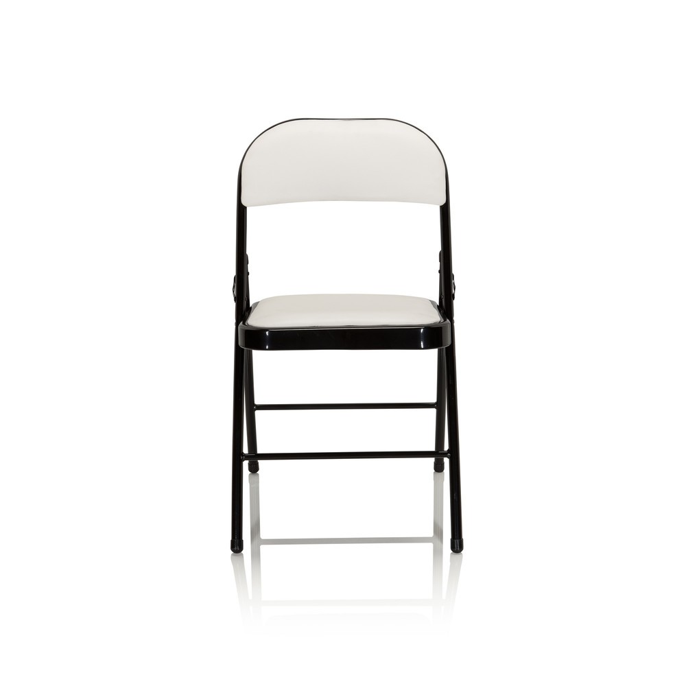 Produktabbildung Nr. 1: hjh OFFICE Konferenzstuhl / Besucherstuhl / Klappstuhl TUDELA PU, weiß