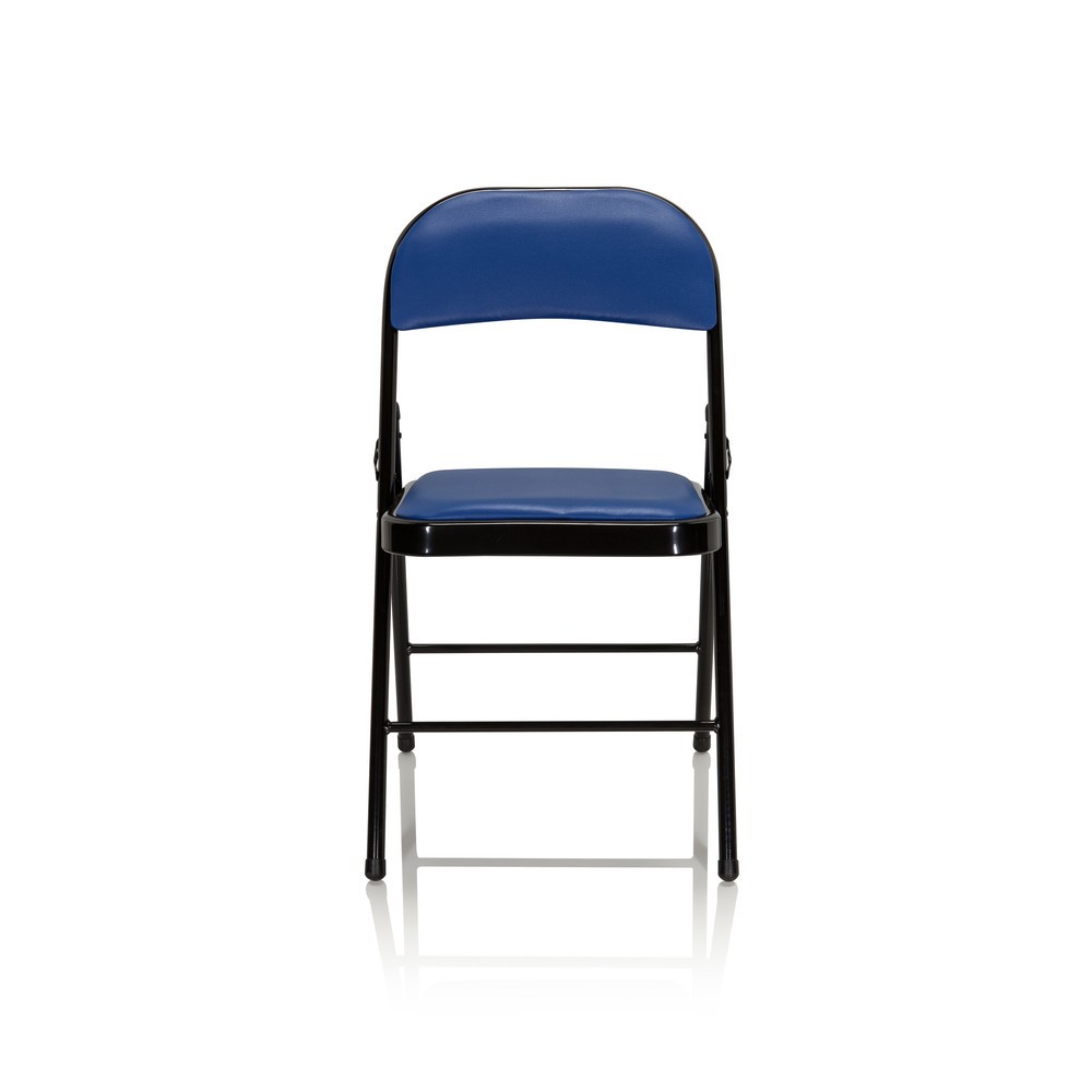 Produktabbildung: hjh OFFICE Konferenzstuhl / Besucherstuhl / Klappstuhl TUDELA PU, blau