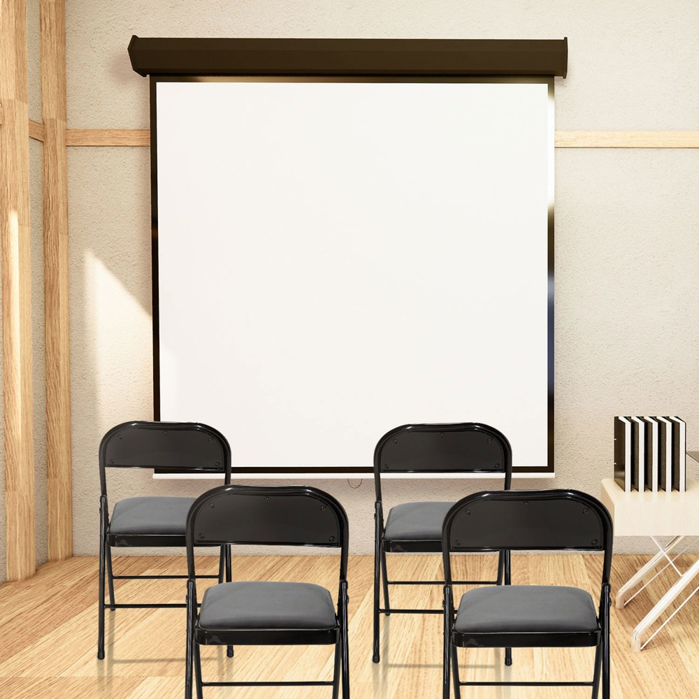 Produktabbildung Nr. 9: hjh OFFICE Konferenzstuhl / Besucherstuhl / Klappstuhl TUDELA I Samt, dunkelgrau
