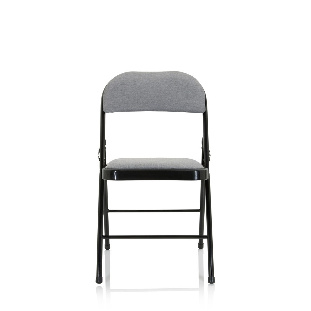 Produktabbildung Nr. 1: hjh OFFICE Konferenzstuhl / Besucherstuhl / Klappstuhl TUDELA II Stoff, hellgrau