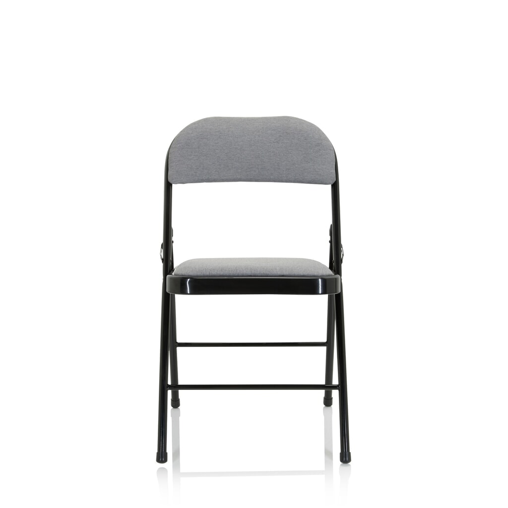 Produktabbildung: hjh OFFICE Konferenzstuhl / Besucherstuhl / Klappstuhl TUDELA II Stoff, hellgrau