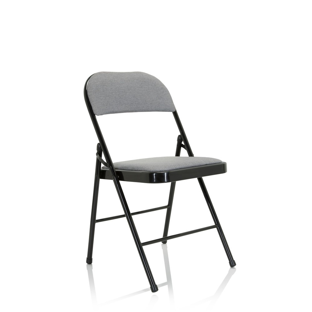 Produktabbildung Nr. 10: hjh OFFICE Konferenzstuhl / Besucherstuhl / Klappstuhl TUDELA II Stoff, hellgrau
