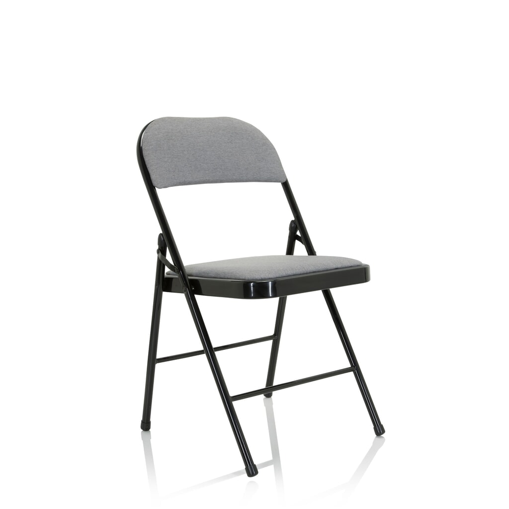 Produktabbildung Nr. 10: hjh OFFICE Konferenzstuhl / Besucherstuhl / Klappstuhl TUDELA II Stoff, hellgrau