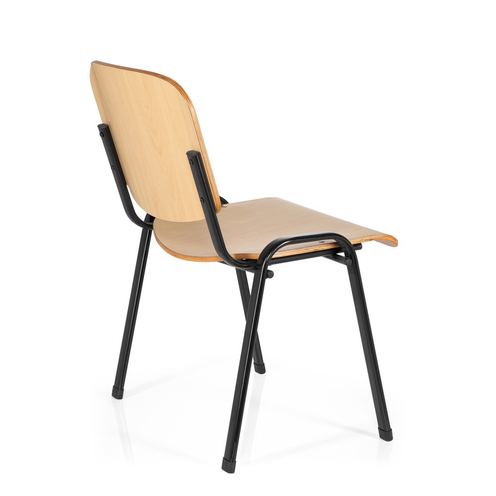 Produktabbildung Nr. 4: hjh OFFICE Konferenzstuhl / Besucherstuhl / XT 600, schwarz/buche