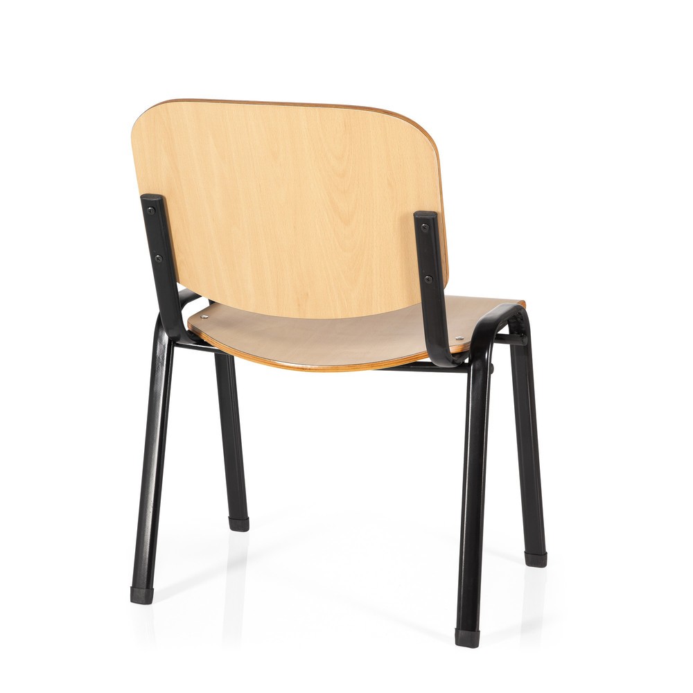 Produktabbildung Nr. 6: hjh OFFICE Konferenzstuhl / Besucherstuhl / XT 600, schwarz/buche