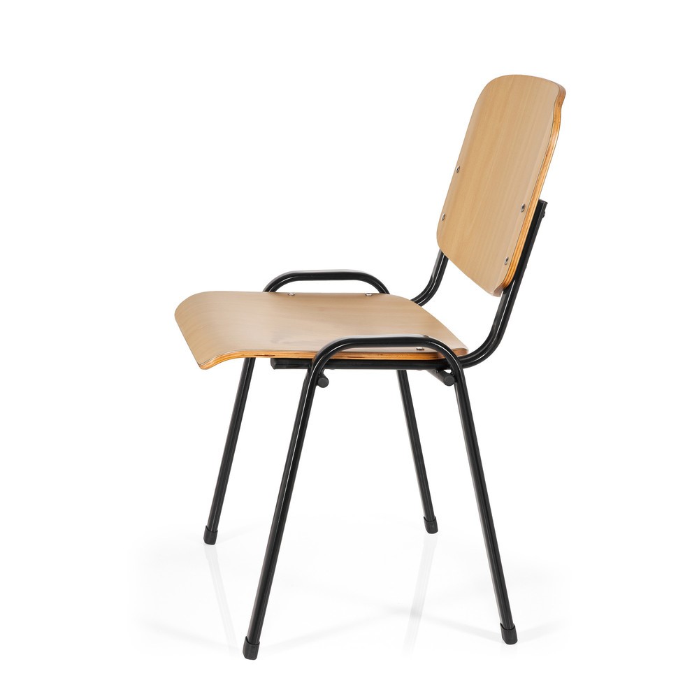 Produktabbildung Nr. 9: hjh OFFICE Konferenzstuhl / Besucherstuhl / XT 600, schwarz/buche