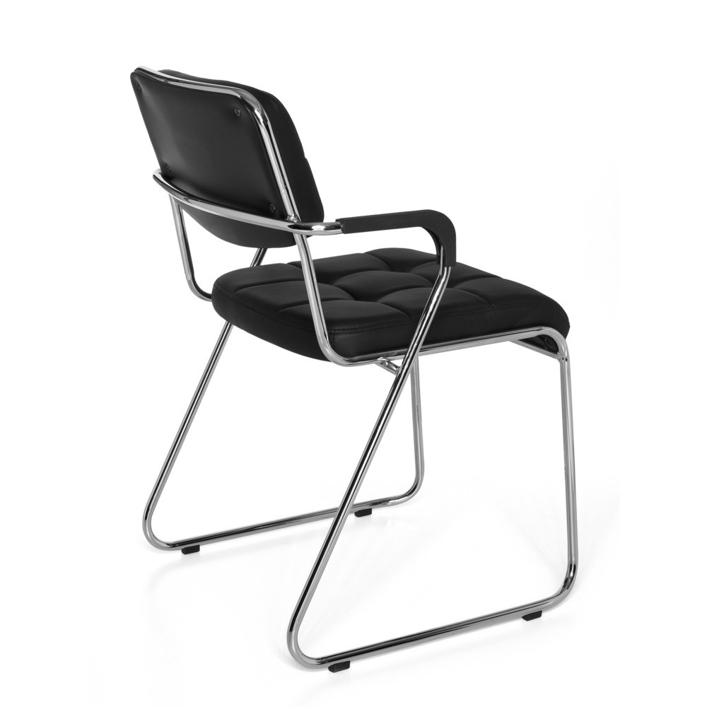 Produktabbildung Nr. 4: hjh OFFICE Konferenzstuhl / Kufenstuhl / ZANTA PU, schwarz