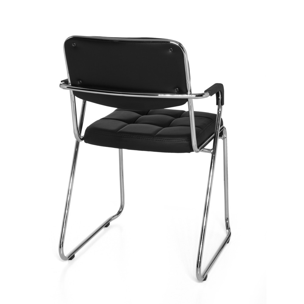 Produktabbildung Nr. 6: hjh OFFICE Konferenzstuhl / Kufenstuhl / ZANTA PU, schwarz