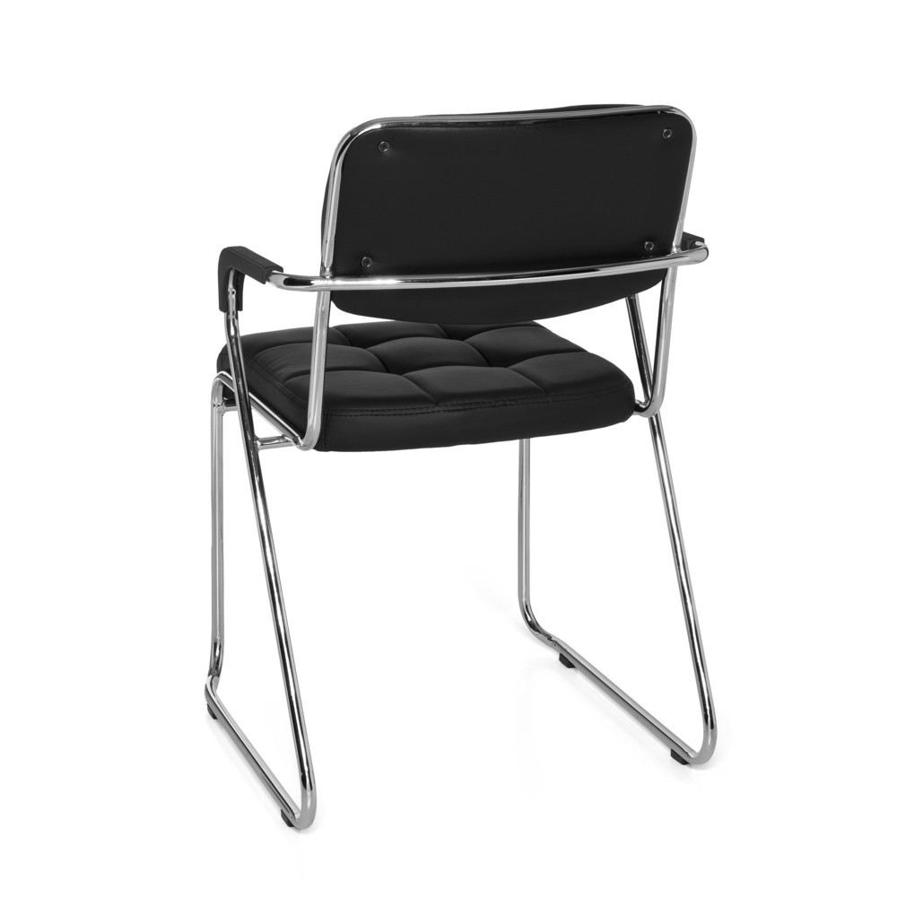 Produktabbildung Nr. 7: hjh OFFICE Konferenzstuhl / Kufenstuhl / ZANTA PU, schwarz
