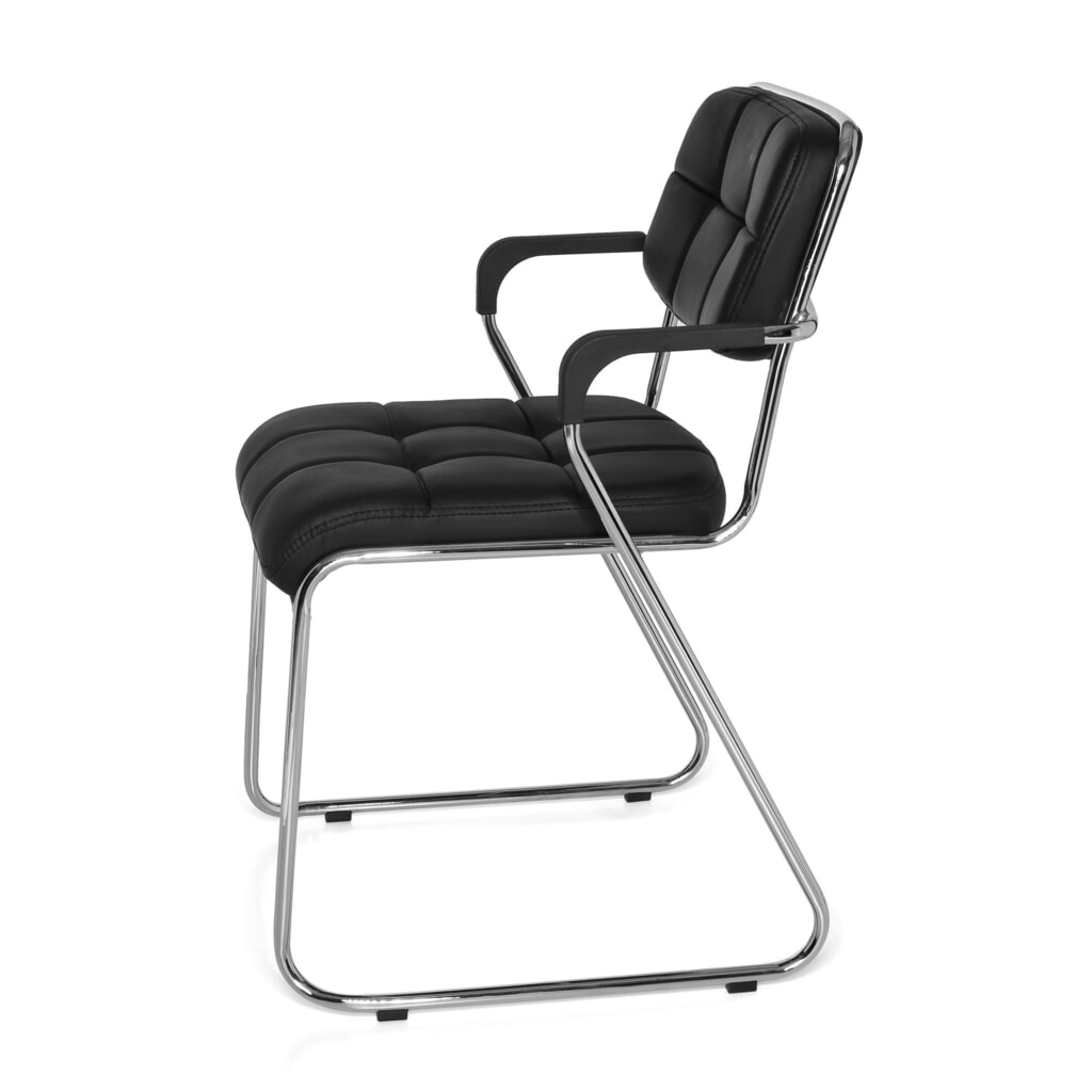 Produktabbildung Nr. 9: hjh OFFICE Konferenzstuhl / Kufenstuhl / ZANTA PU, schwarz