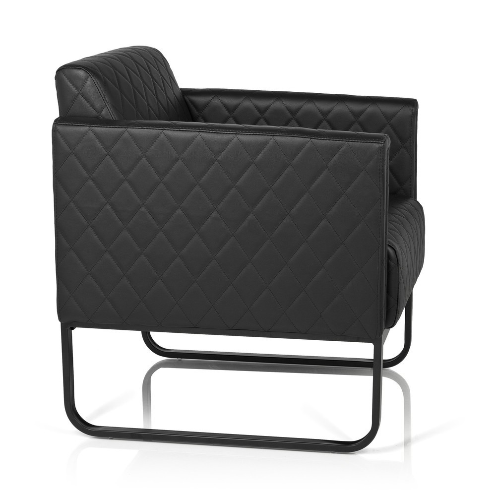 Produktabbildung Nr. 4: hjh OFFICE Loungesessel ARUBA BLACK Gestell schwarz Kunstleder, 1-Sitzer, schwarz