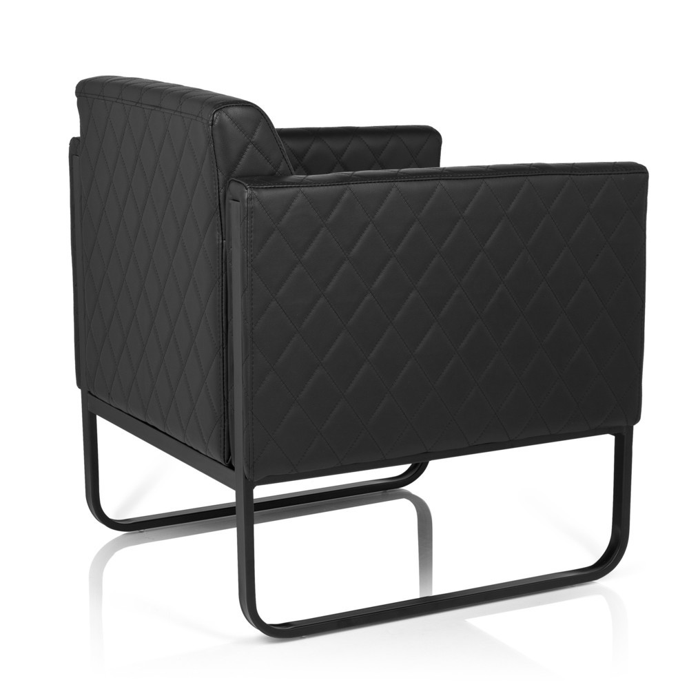 Produktabbildung Nr. 5: hjh OFFICE Loungesessel ARUBA BLACK Gestell schwarz Kunstleder, 1-Sitzer, schwarz