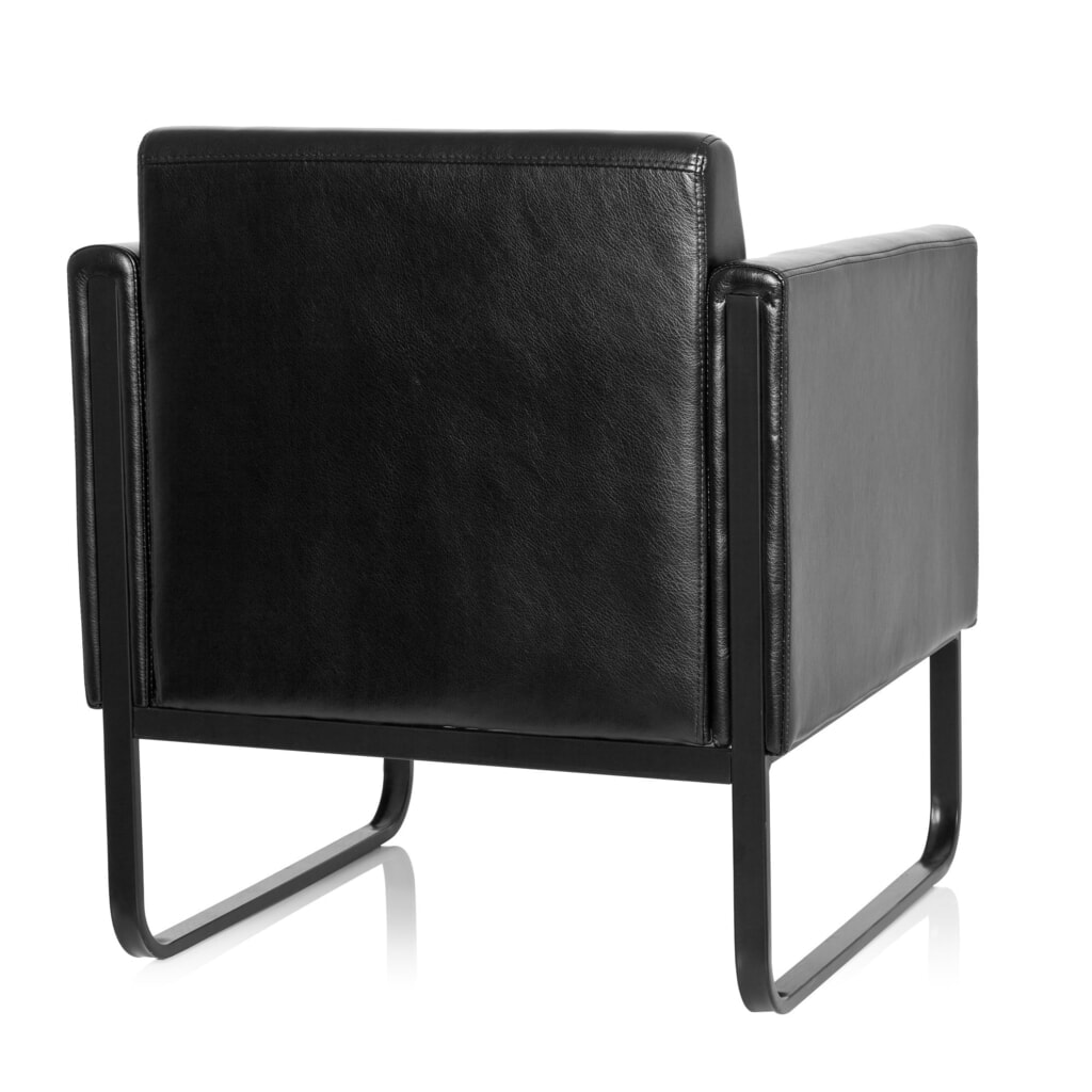 hjh OFFICE Loungesessel BALI BLACK Gestell schwarz Kunstleder glatt, 1-Sitzer, schwarz Produktabbildung Nr. 6: hjh OFFICE Loungesessel BALI BLACK Gestell schwarz Kunstleder glatt, 1-Sitzer, schwarz