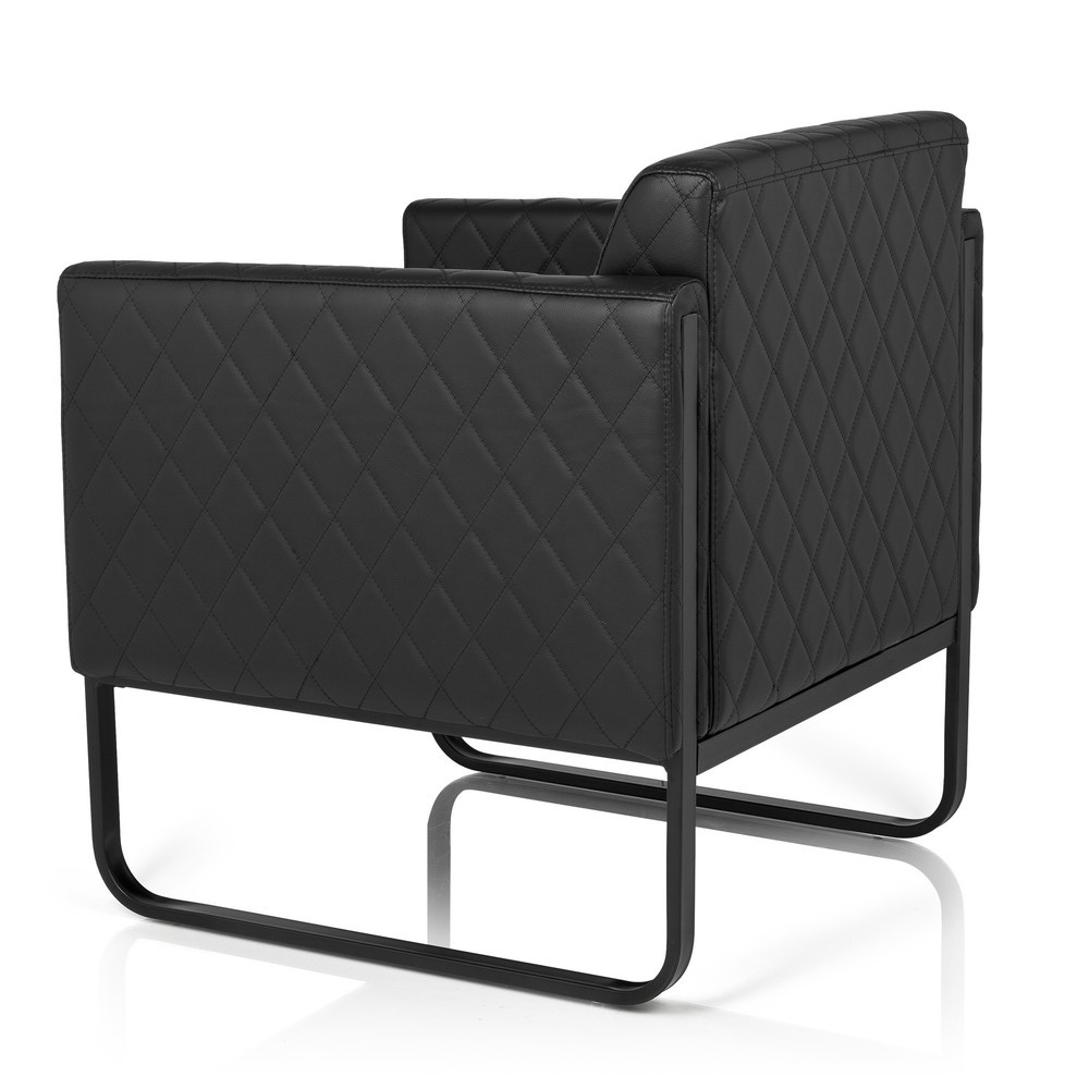 Produktabbildung Nr. 8: hjh OFFICE Loungesessel ARUBA BLACK Gestell schwarz Kunstleder, 1-Sitzer, schwarz