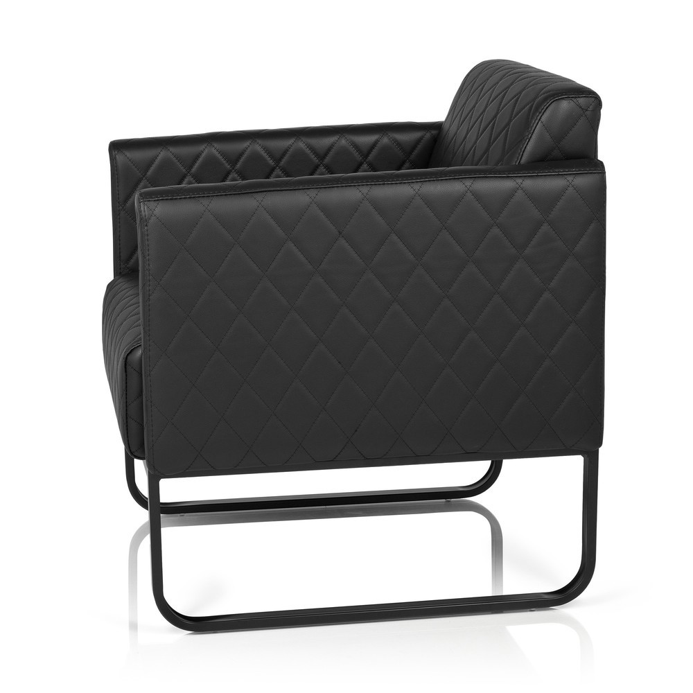 Produktabbildung Nr. 9: hjh OFFICE Loungesessel ARUBA BLACK Gestell schwarz Kunstleder, 1-Sitzer, schwarz