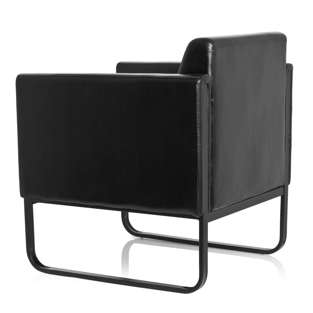 hjh OFFICE Loungesessel BALI BLACK Gestell schwarz Kunstleder glatt, 1-Sitzer, schwarz Produktabbildung Nr. 8: hjh OFFICE Loungesessel BALI BLACK Gestell schwarz Kunstleder glatt, 1-Sitzer, schwarz