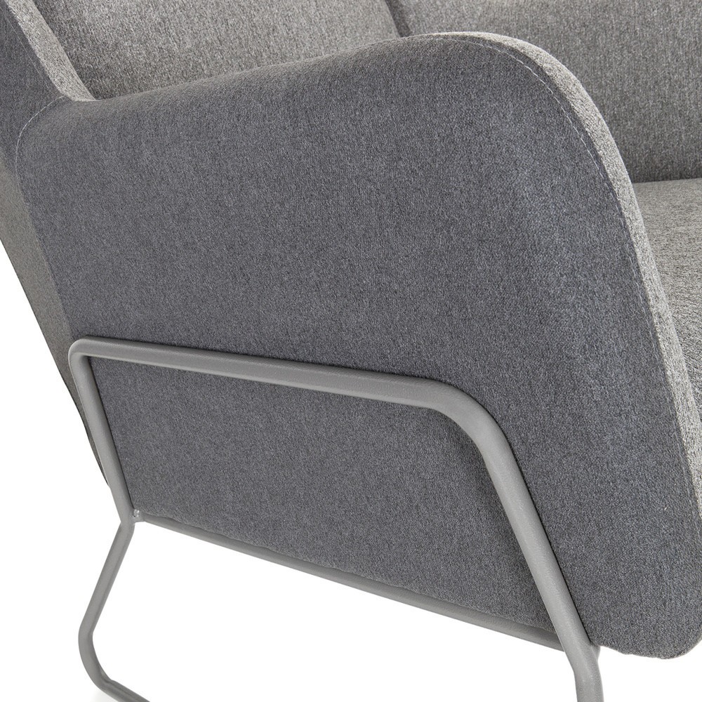 Produktabbildung Nr. 2: hjh OFFICE Loungesessel LAGUN Kufengestell, 1-Sitzer, hellgrau/dunkelgrau