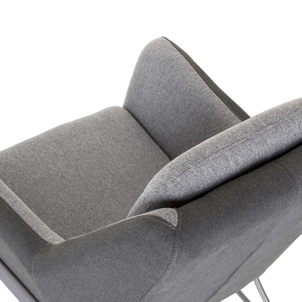 Produktabbildung Nr. 3: hjh OFFICE Loungesessel LAGUN Kufengestell, 1-Sitzer, hellgrau/dunkelgrau