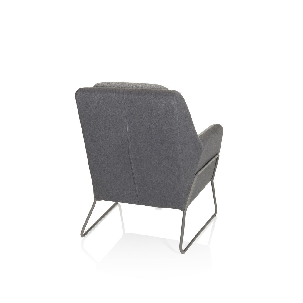 Produktabbildung Nr. 9: hjh OFFICE Loungesessel LAGUN Kufengestell, 1-Sitzer, hellgrau/dunkelgrau