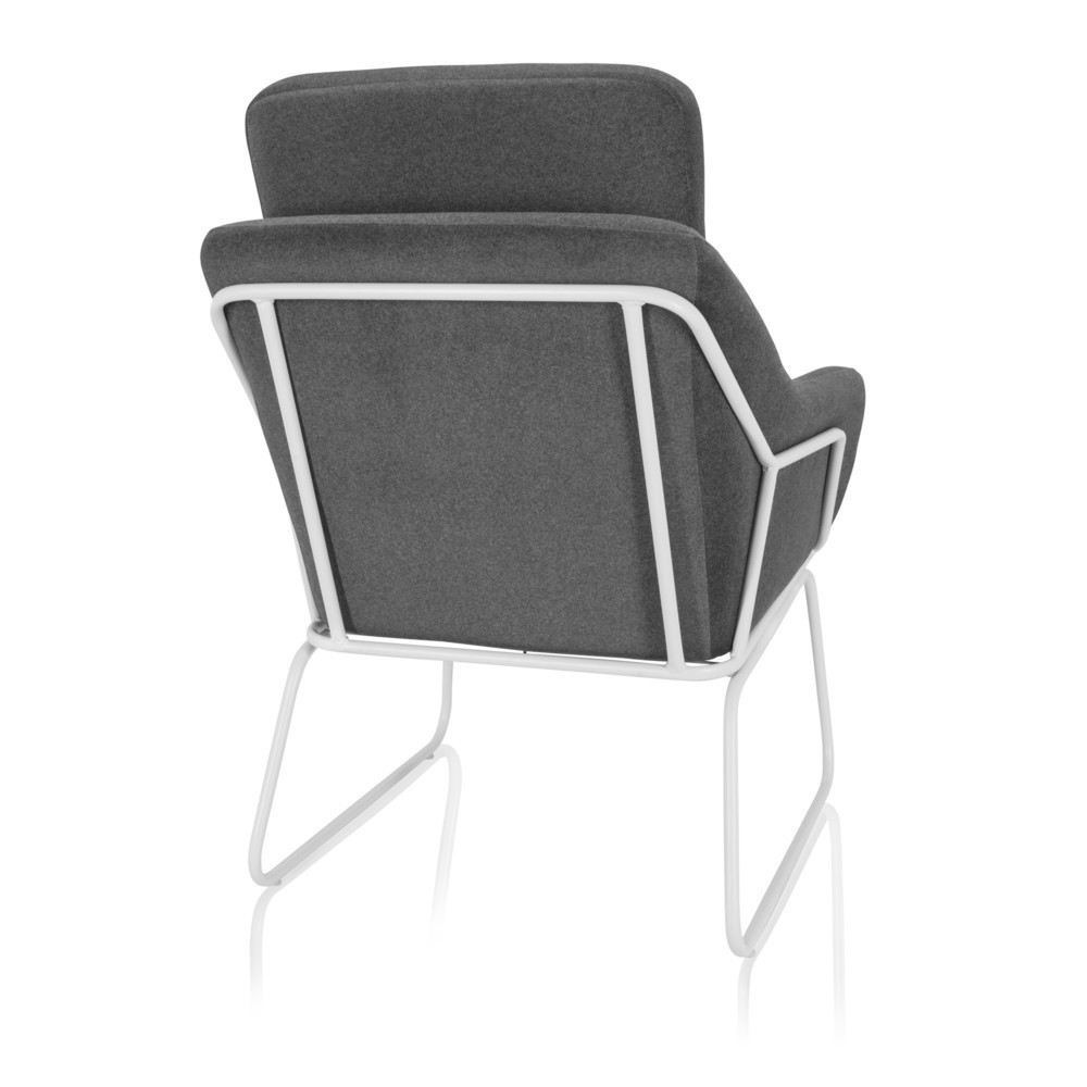 Produktabbildung Nr. 9: hjh OFFICE Loungesessel / Relaxsessel LAGUNO W Stoff dunkelgrau, 1-Sitzer