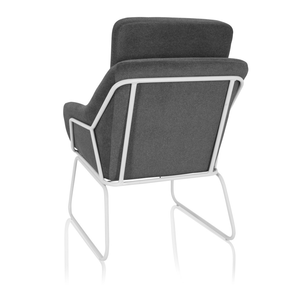 Produktabbildung Nr. 10: hjh OFFICE Loungesessel / Relaxsessel LAGUNO W Stoff dunkelgrau, 1-Sitzer