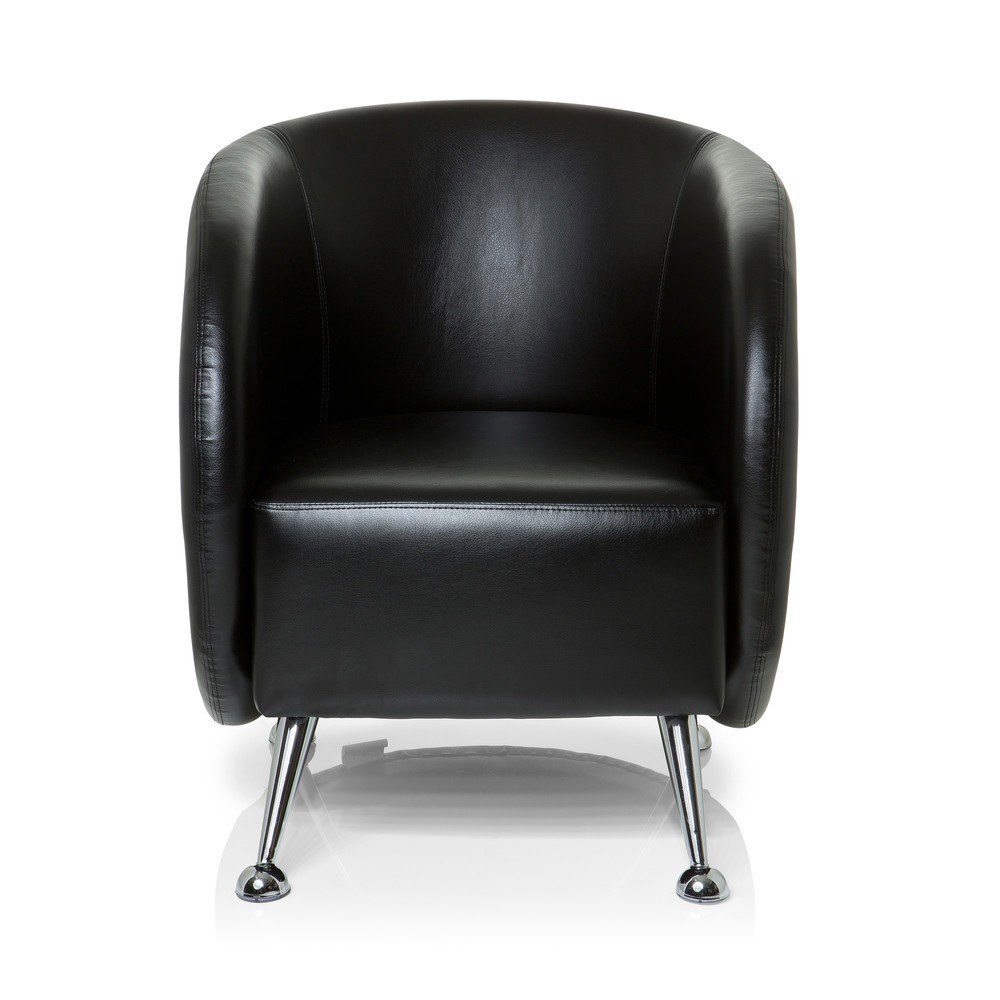 Produktabbildung Nr. 1: hjh OFFICE Loungesessel / Clubsessel ST. LUCIA Kunstleder, schwarz