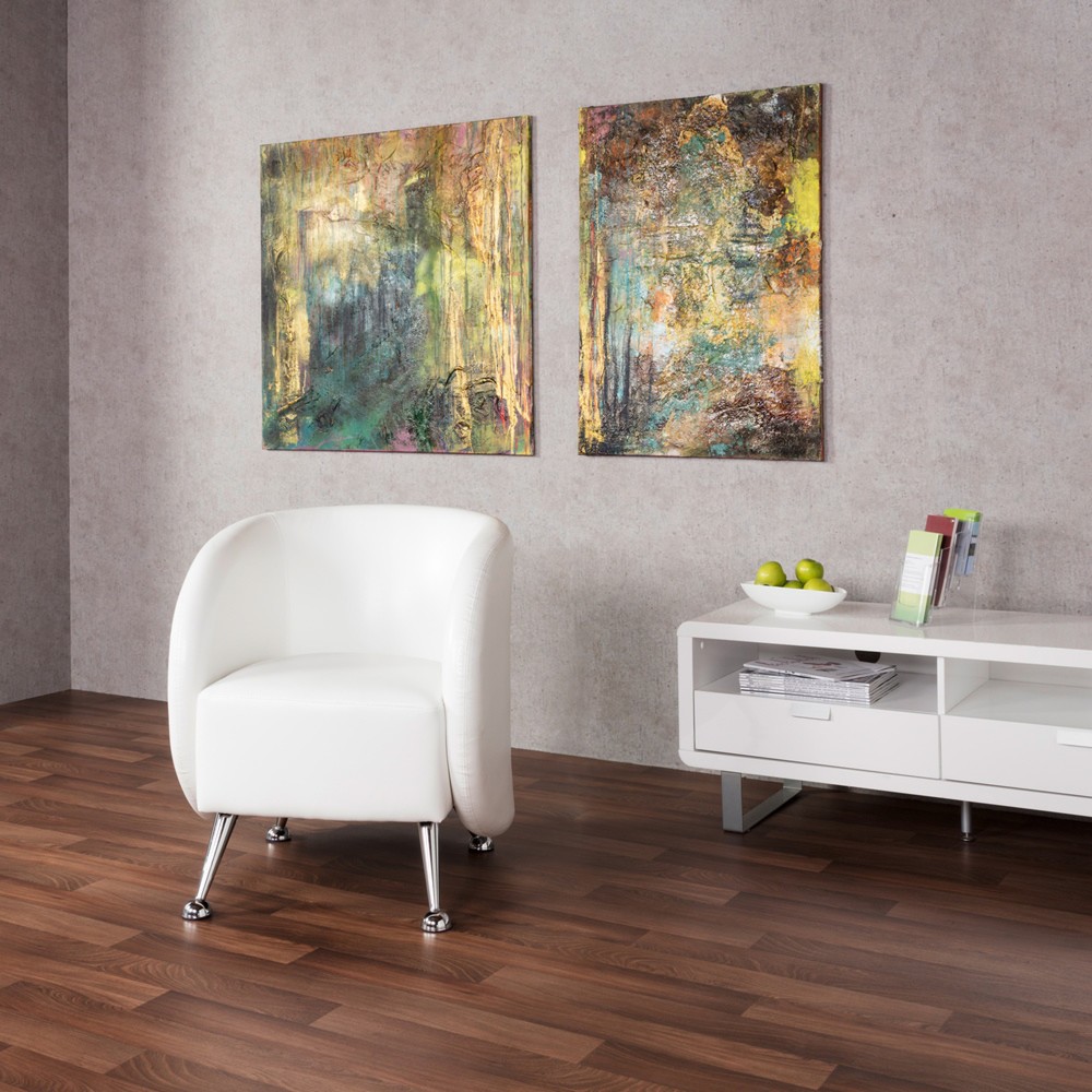 Produktabbildung Nr. 2: hjh OFFICE Loungesessel / Clubsessel ST. LUCIA Kunstleder, weiß