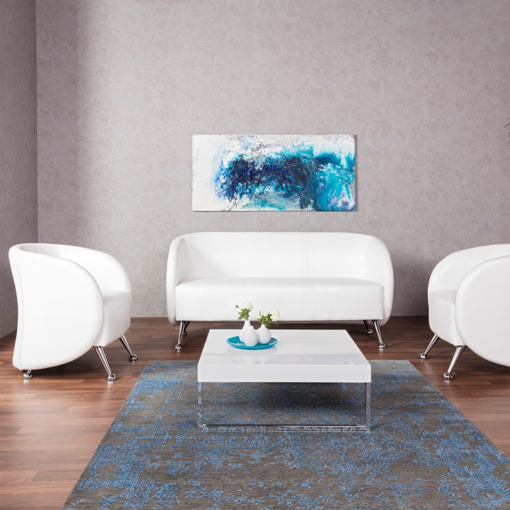 Produktabbildung Nr. 3: hjh OFFICE Loungesessel / Clubsessel ST. LUCIA Kunstleder, weiß