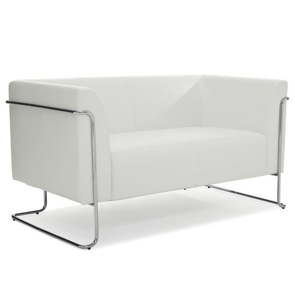 Produktabbildung Nr. 3: hjh OFFICE Loungesofa CURACAO Kunstleder, 2-Sitzer, weiß