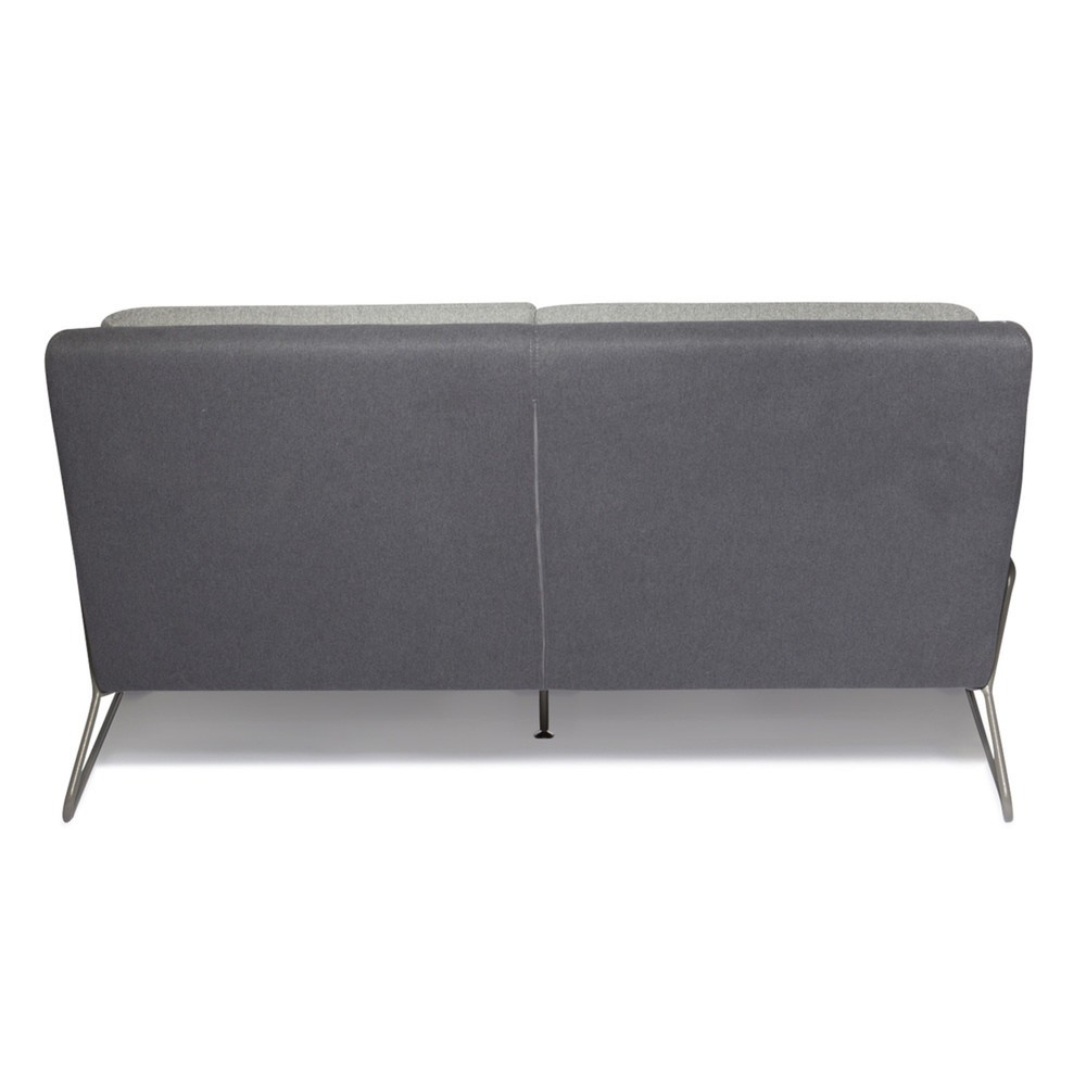 Produktabbildung Nr. 4: hjh OFFICE Loungesofa LAGUN Kufengestell, 3-Sitzer, hellgrau/dunkelgrau