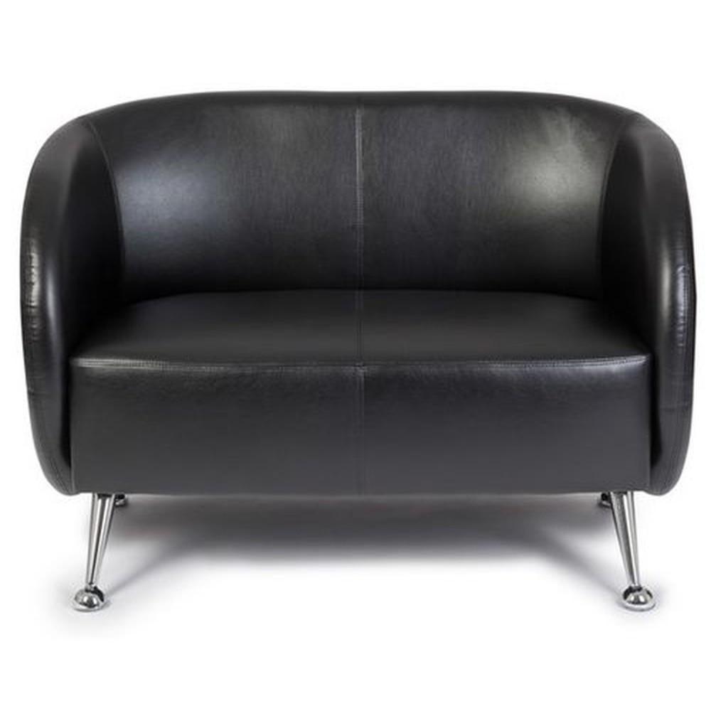 Produktabbildung: hjh OFFICE Loungesofa / Club Sofa ST. LUCIA Kunstleder, 2-Sitzer, schwarz