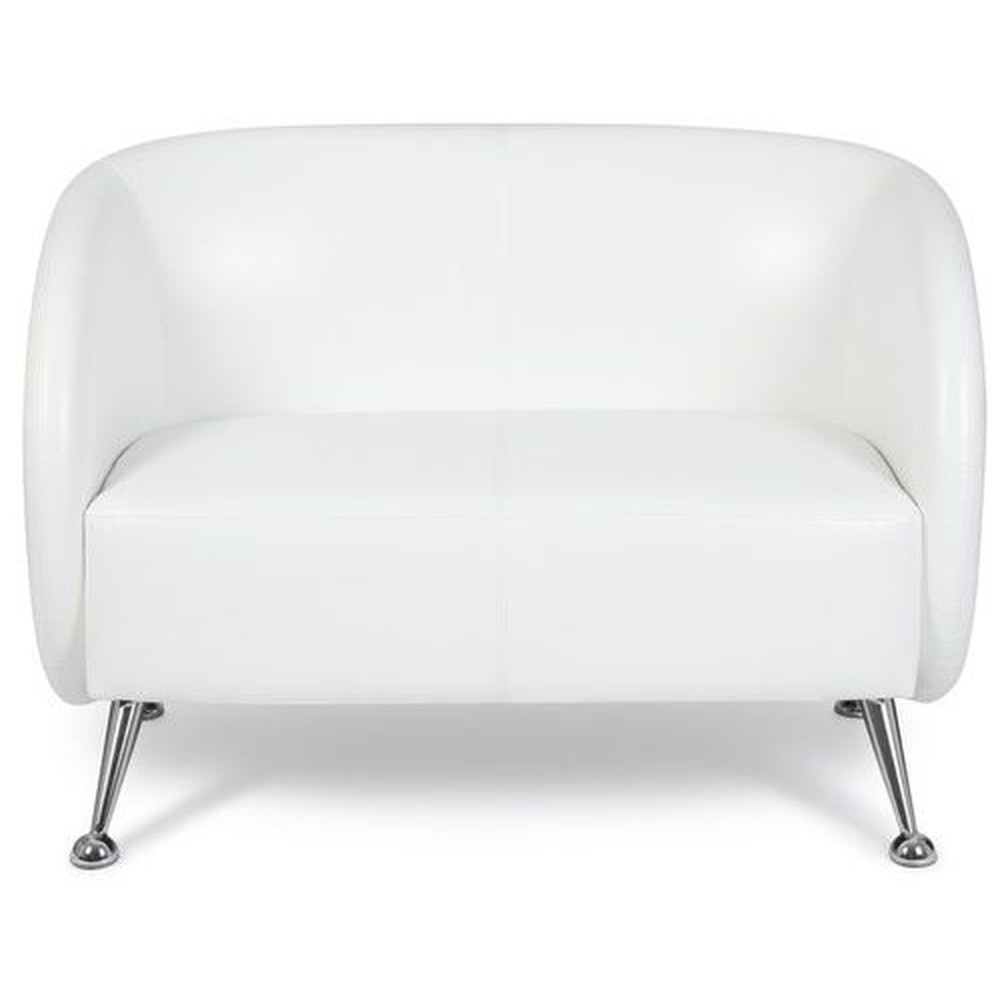 Produktabbildung Nr. 1: hjh OFFICE Loungesofa / Club Sofa ST. LUCIA Kunstleder, 2-Sitzer, weiß