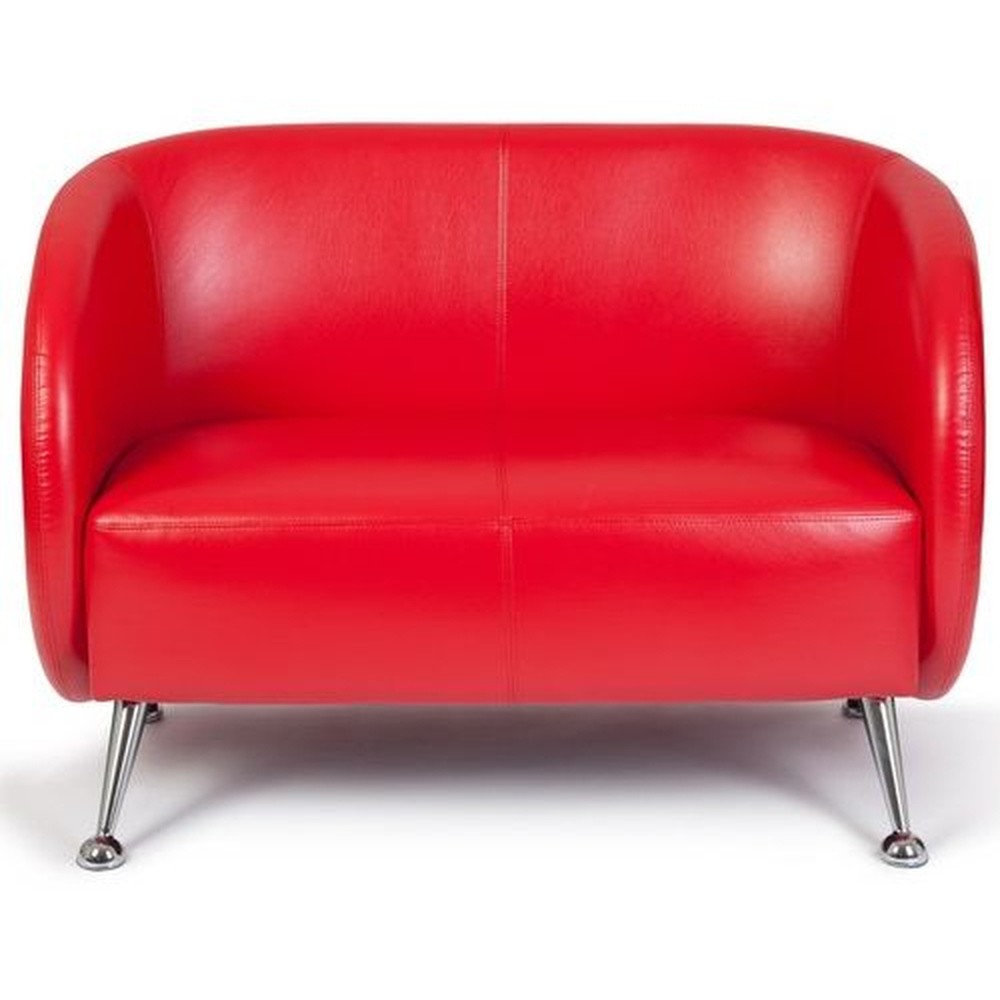 Produktabbildung Nr. 1: hjh OFFICE Loungesofa / Club Sofa ST. LUCIA Kunstleder, 2-Sitzer, rot