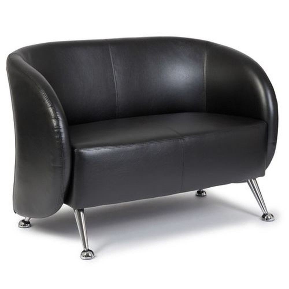 Produktabbildung Nr. 3: hjh OFFICE Loungesofa / Club Sofa ST. LUCIA Kunstleder, 2-Sitzer, schwarz