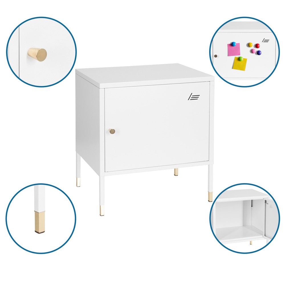 Produktabbildung Nr. 2: hjh OFFICE Metallschrank / Sideboard UMEO Metall, weiß