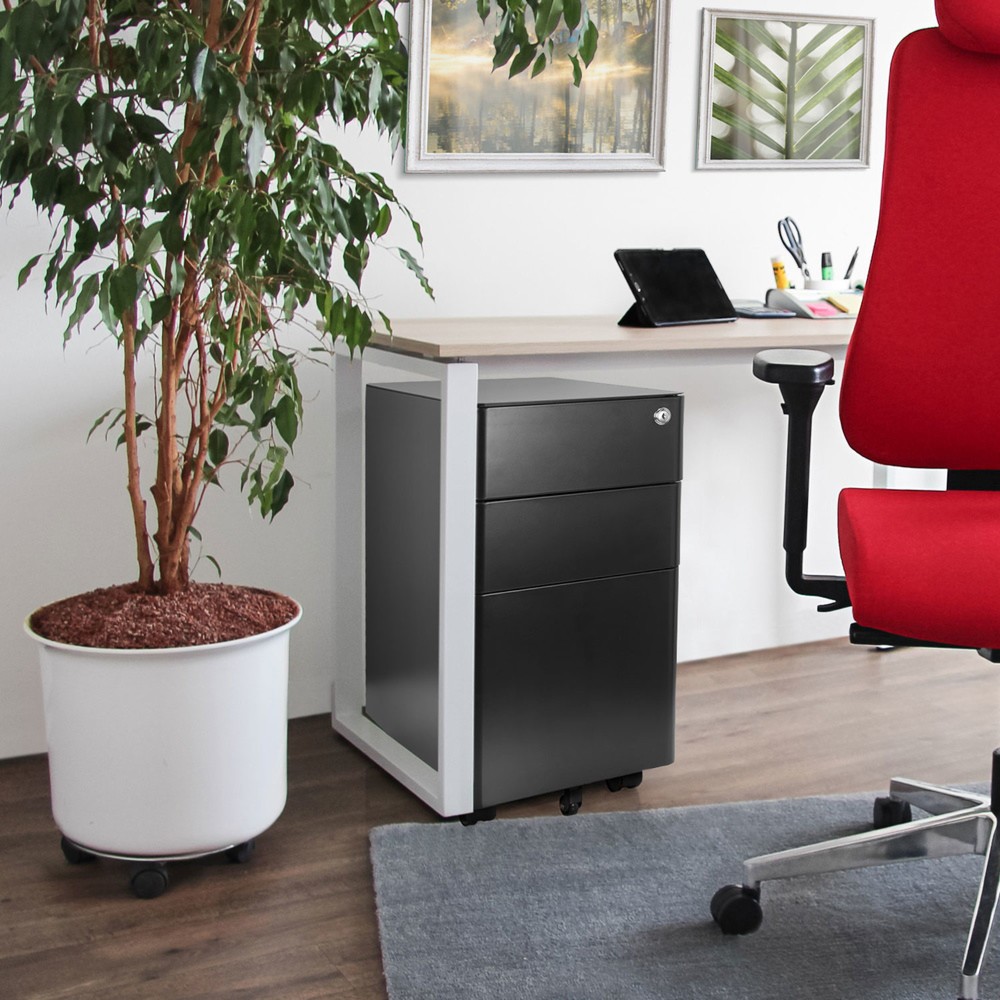 Produktabbildung Nr. 2: hjh OFFICE Rollcontainer COLOR I Metall, schwarz