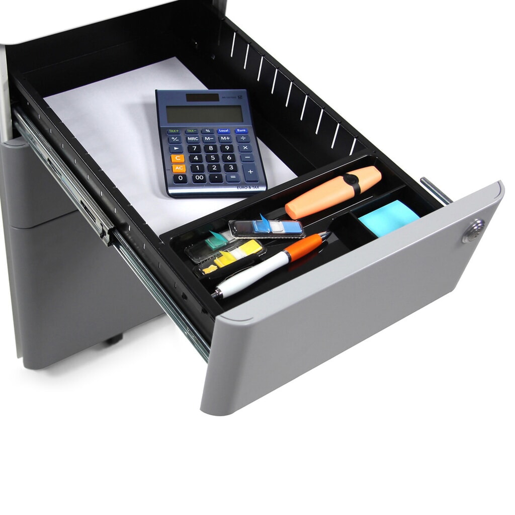 Produktabbildung Nr. 4: hjh OFFICE Rollcontainer COLOR I Metall, weiß / grau