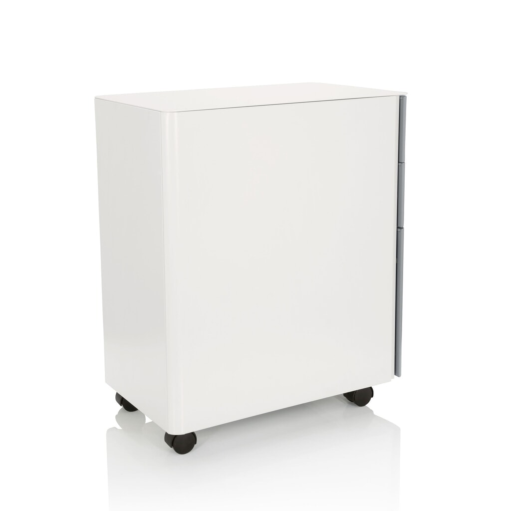 hjh OFFICE Rollcontainer COLOR I Metall, weiß / grau Produktabbildung Nr. 9: hjh OFFICE Rollcontainer COLOR I Metall, weiß / grau