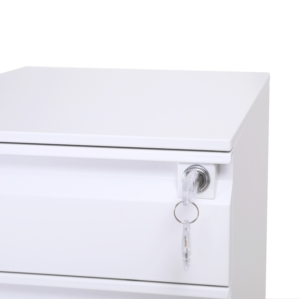Produktabbildung Nr. 2: hjh OFFICE Rollcontainer COLOR OS Metall, weiß mit Sitzkissen grau