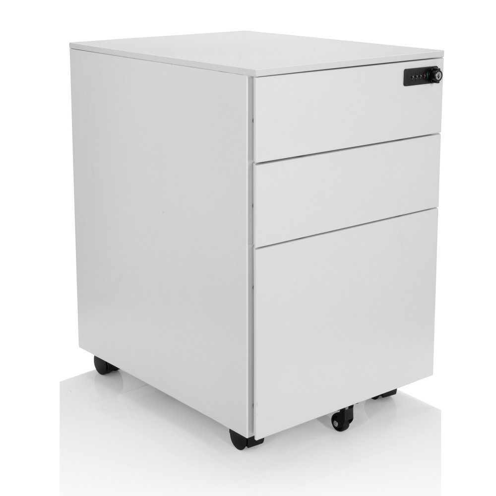 Produktabbildung Nr. 6: hjh OFFICE Rollcontainer COLOR OS I Metall weiß mit Zahlenschloss