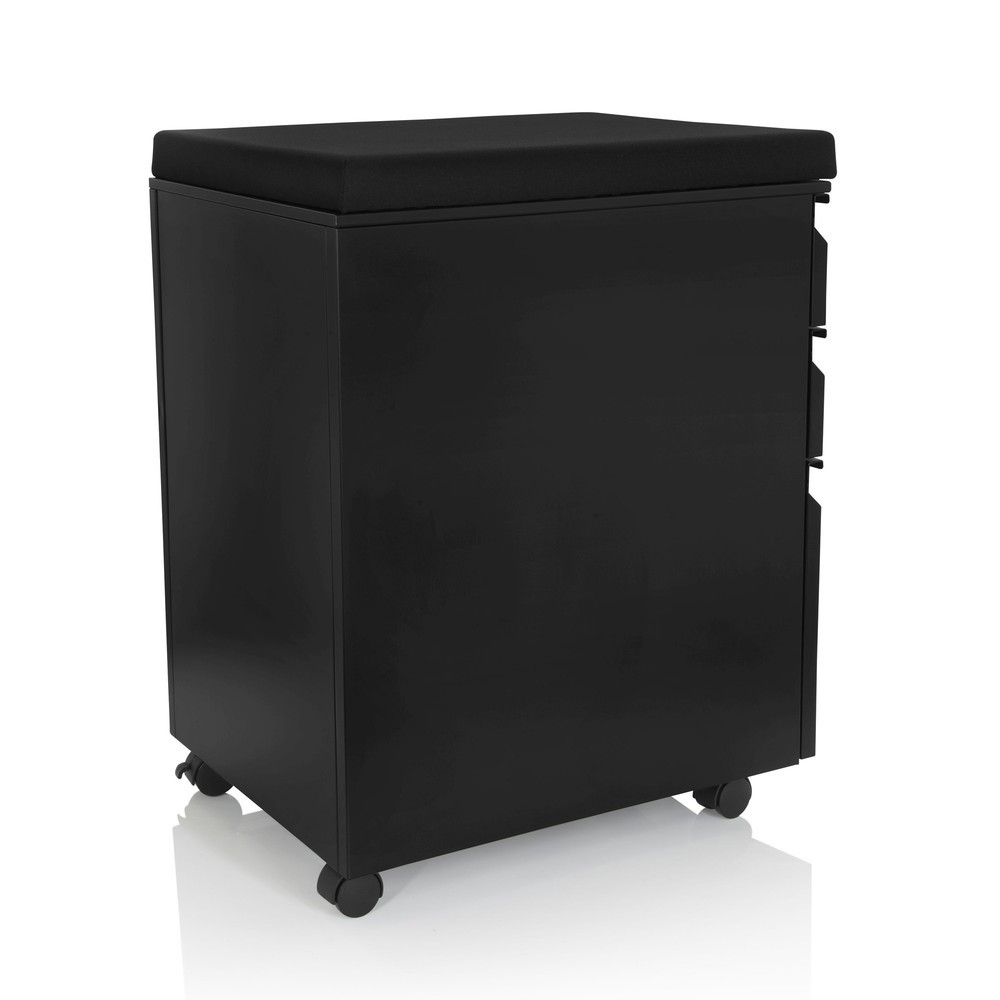Produktabbildung Nr. 7: hjh OFFICE Rollcontainer COLOR OS Metall schwarz mit Sitzkissen, schwarz
