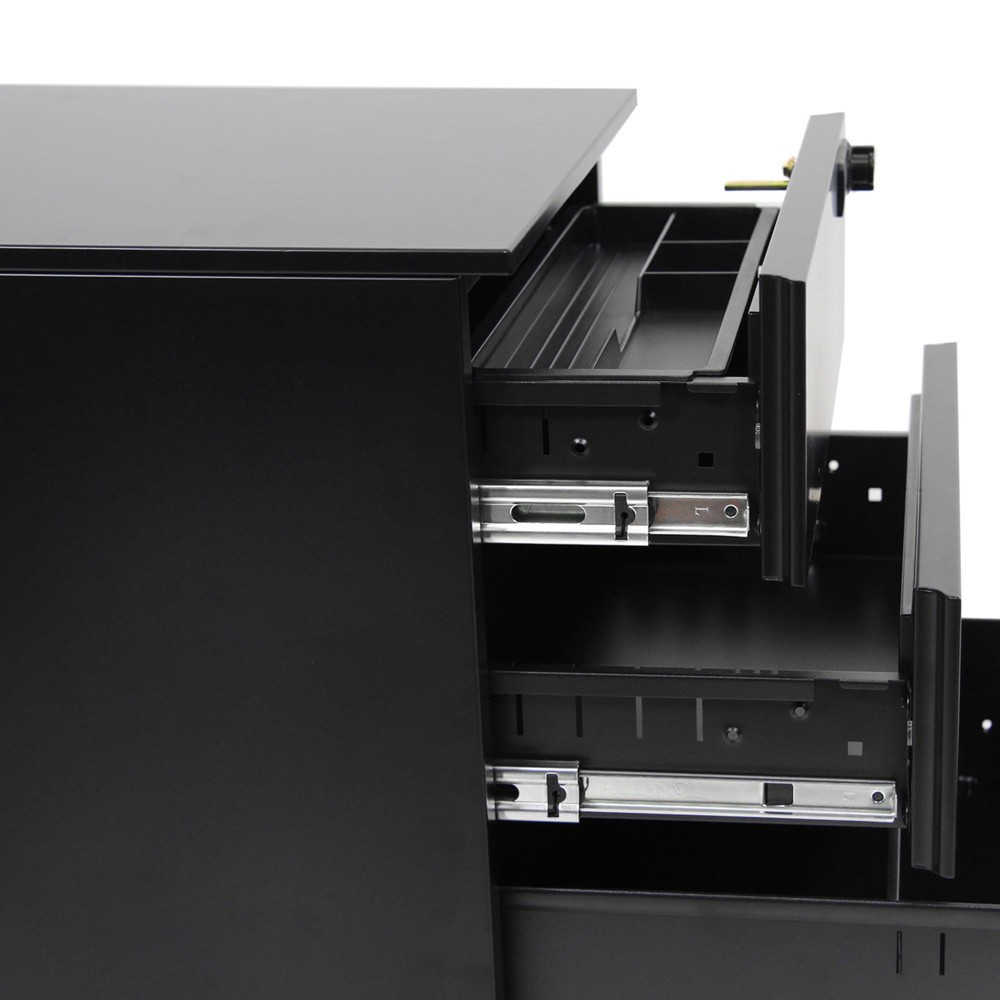 Produktabbildung Nr. 3: hjh OFFICE Rollcontainer COLOR OS I Metall, schwarz mit Zahlenschloss