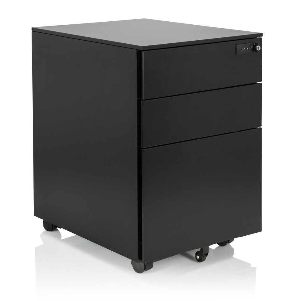 Produktabbildung Nr. 7: hjh OFFICE Rollcontainer COLOR OS I Metall, schwarz mit Zahlenschloss