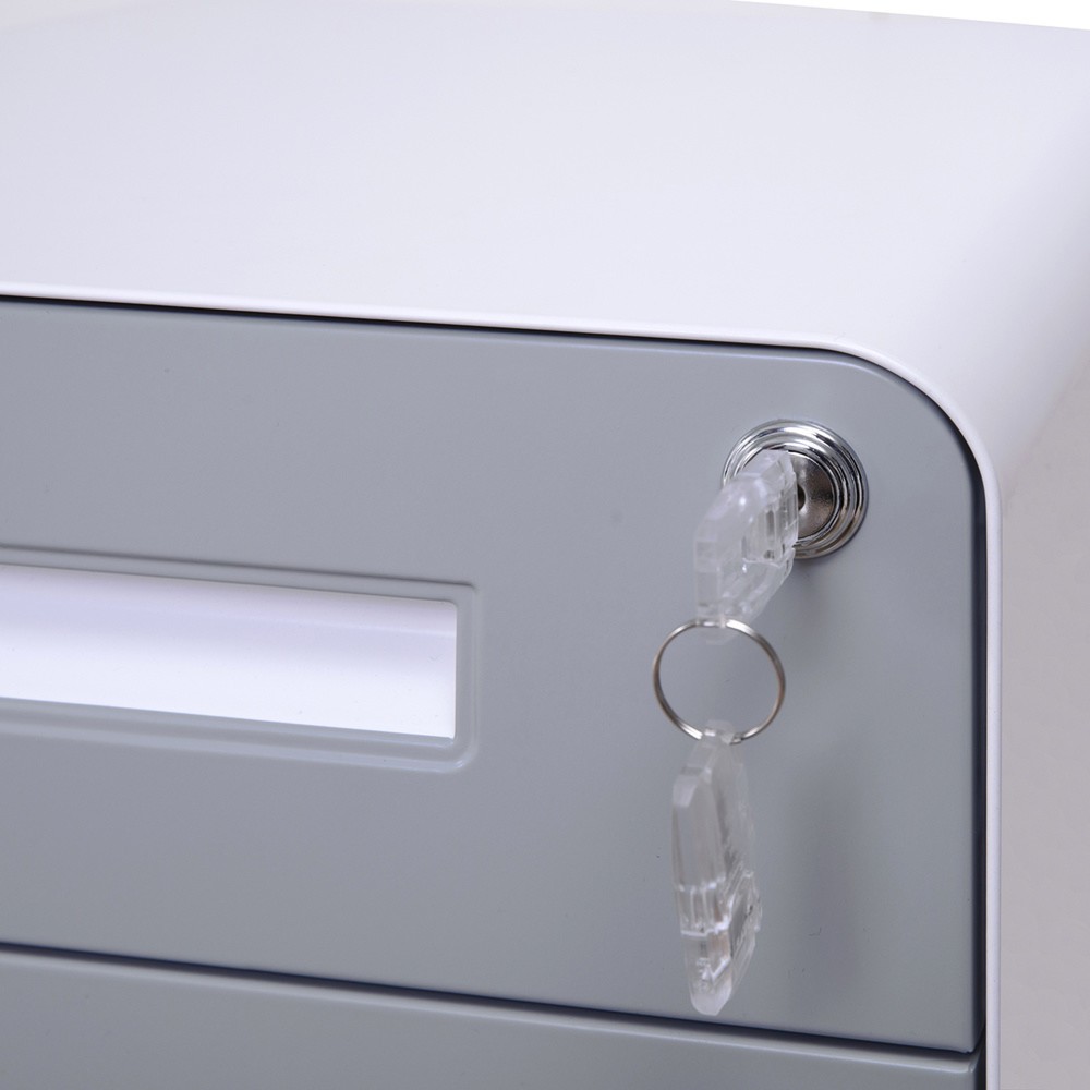 Produktabbildung Nr. 3: hjh OFFICE Rollcontainer COLOR PLUS I Metall, weiß / grau