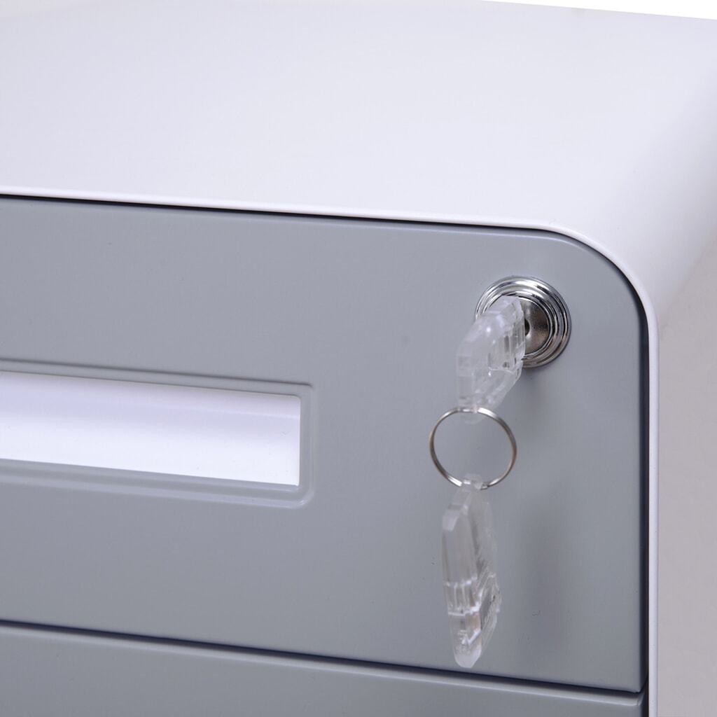 Produktabbildung Nr. 3: hjh OFFICE Rollcontainer COLOR PLUS I Metall, weiß / grau